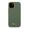 Imagen de FUNDA GUESS IPHONE 15 SILICONE GREEN GOLD 9468