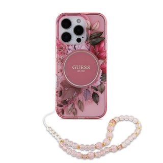 Imagen de FUNDA GUESS IPHONE 15 PRO MAX MAGSAFE CORREA STRAP PINK 8845