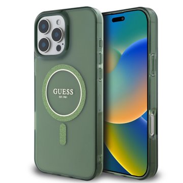 Imagen de FUNDA GUESS IPHONE 16 PRO MAX MAGSAFE GLITTER GREEN 7738