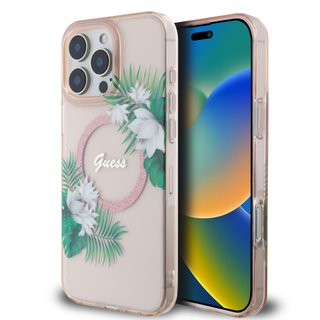 Imagen de FUNDA GUESS IPHONE 16 PRO MAX MAGSAFE GLITTER PINK 2058
