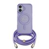 Imagen de FUNDA GUESS IPHONE 16 MAGSAFE SCRIPT CORREA PURPLE 5846