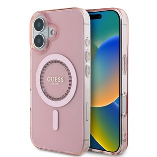 Imagen de FUNDA GUESS IPHONE 16 MAGSAFE RHINESTONE PINK 6052