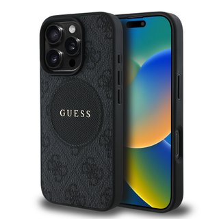 Imagen de FUNDA GUESS IPHONE 16 PRO MAX  MAGSAFE PATCH BLACK 6354