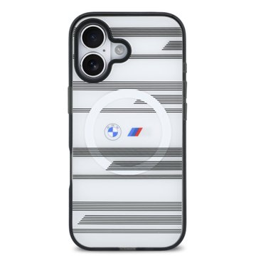 Imagen de FUNDA BMW IPHONE 17 MAGSAFE METAL M LINE WHITE 6440