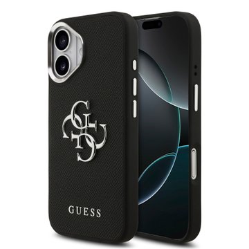 Imagen de FUNDA GUESS IPHONE 17 BLACK LOGO SILVER 8073