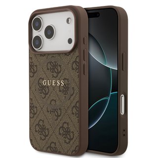 Imagen de FUNDA GUESS IPHONE 17 PRO MAGSAFE BROWN LOGO 1062