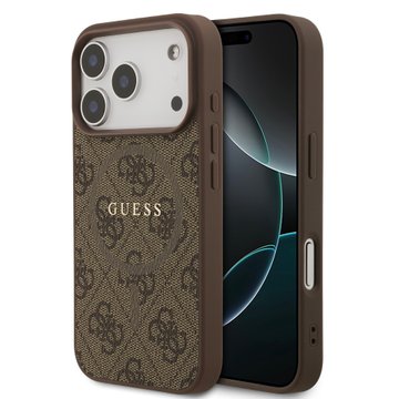 Imagen de FUNDA GUESS IPHONE 17 PRO MAGSAFE BROWN LOGO 1062