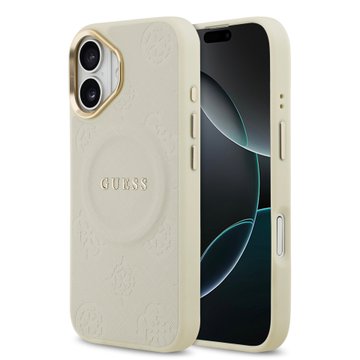 Imagen de FUNDA GUESS IPHONE 17 MAGSAFE BEIGE LEATHER 0151