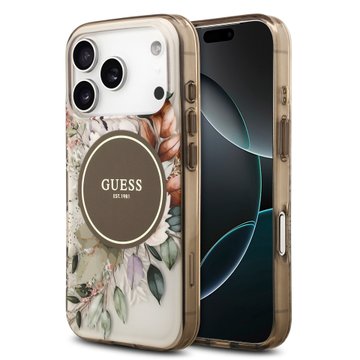 Imagen de FUNDA GUESS IPHONE 17 PRO MAGSAFE FLOWER BROWN 5132
