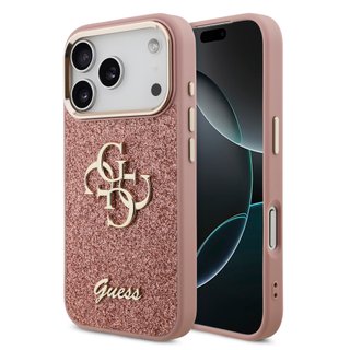 Imagen de FUNDA GUESS IPHONE 17 PRO LOGO GLITTER PINK 8253