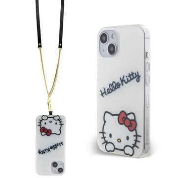 Imagen de FUNDA HELLO KITTY IPHONE 14 STRAP WHITE 7859