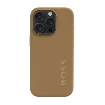 Imagen de FUNDA HUGO BOSS IPHONE 16 PRO CAMEL 0084