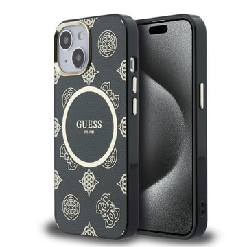 Imagen de FUNDA GUESS IPHONE 15 MAGSAFE PEONY BLACK 8687
