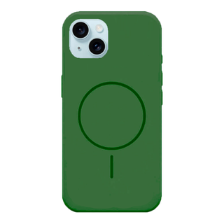 Imagen de PROTECTOR IPHONE 15 SILICONA MAGSAFE VERDE MILITAR