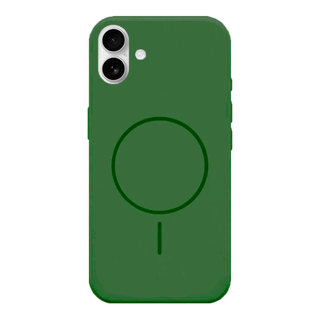 Imagen de PROTECTOR IPHONE 16 SILICONA MAGSAFE VERDE MILITAR