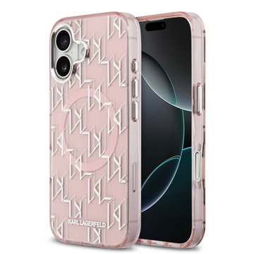 Imagen de FUNDA KARL LAGERFELD IPHONE 17 MAGSAFE MONOGRAM PINK 5479