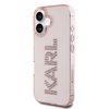 Imagen de FUNDA KARL LAGERFELD IPHONE 16 LOGO RHINNESTON TRANSPARENT PINK 6828