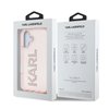 Imagen de FUNDA KARL LAGERFELD IPHONE 16 LOGO RHINNESTON TRANSPARENT PINK 6828
