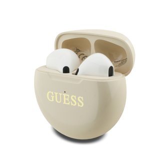 Imagen de GUESS HAND FREE TWS ROUND BEIGE LOGO 1801