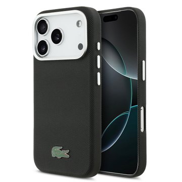 Imagen de FUNDA LACOSTE IPHONE 17 PRO MAGSAFE PETIT PIQUE BLACK 1418