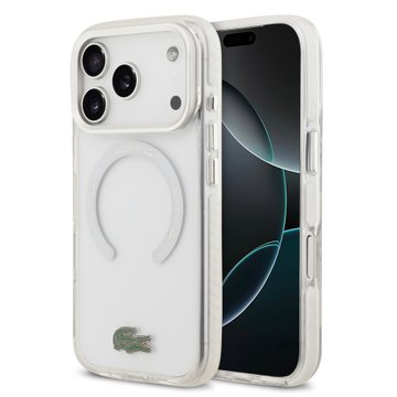 Imagen de FUNDA LACOSTE IPHONE 17 PRO MAGSAFE CLEAR WHITE 2019