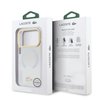 Imagen de FUNDA LACOSTE IPHONE 17 PRO MAGSAFE CLEAR GOLD 2491