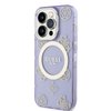 Imagen de FUNDA GUESS IPHONE 14 PRO MAGSAFE PEONY PURPLE/GOLD 0398