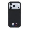 Imagen de FUNDA BMW IPHONE 18 PRO MAGSAFE QUADRILLE KEVLAR W/ TRICOLOR & METAL LOGO BLACK  9034