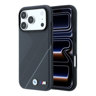 Imagen de FUNDA BMW IPHONE 18 PRO MAGSAFE TIRE TRACK W/SILVER LINE 7856