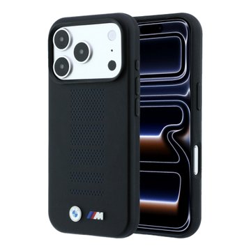 Imagen de FUNDA BMW IPHONE 18 PRO MAGSAFE BLUE PERFO W/ METAL LOGO BLACK 8006