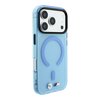 Imagen de FUNDA BMW IPHONE 18 PRO MAX MAGSAFE IML FROSTED METAL LOGO & TRIMS LIGHT BLUE  2523