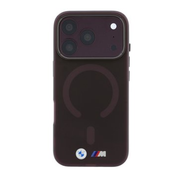 Imagen de FUNDA BMW IPHONE 18 PRO MAX MAGSAFE FROSTED METAL LOGO & TRIMS BORDEAUX  2486
