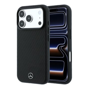 Imagen de FUNDA MERCEDES BENZ IPHONE 18 PRO MAX MAGSAFE GRILL PATTERN AND CARD WALLET PU LEATHER BLACK 2319