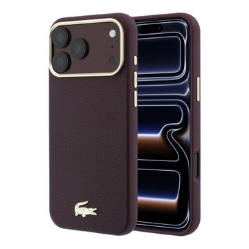 Imagen de FUNDA LACOSTE IPHONE 18 PRO MAX MAGSAFE EMBOSSED BURGUNDY 6110