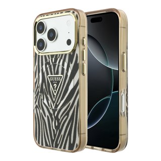 Imagen de FUNDA GUESS IPHONE 18 PRO MAGSAFE IML ZEBRA GLITTER TRIANGLE LOGO 5266