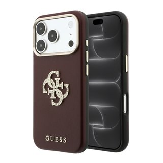 Imagen de FUNDA GUESS IPHONE 18 PRO MAX BIG STRASS LOGO BURGUNDY 4351