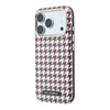 Imagen de FUNDA KARL LAGERFELD IPHONE 18 PRO MAX MAGSAFE MOOTH PU HOUNDSTOOTH & RESIN LOGO BURGUNDY 9813