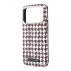 Imagen de FUNDA KARL LAGERFELD IPHONE 18 PRO MAX MAGSAFE MOOTH PU HOUNDSTOOTH & RESIN LOGO BURGUNDY 9813