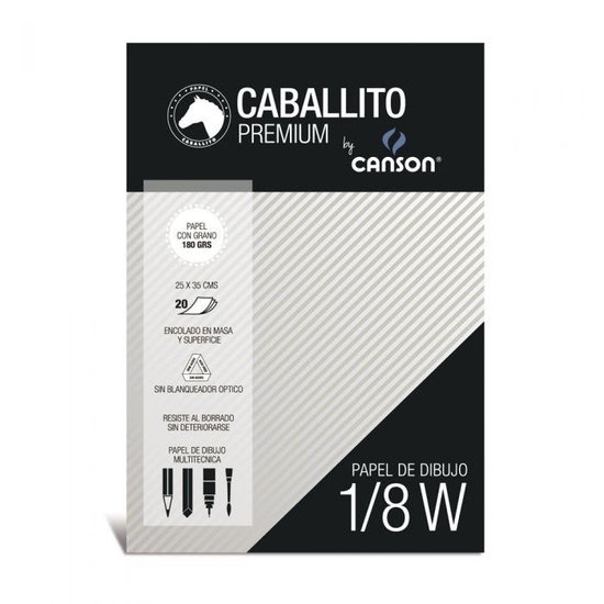 Imagen de BLOCK DE HOJAS 1/8 W CABALLITO BY CANSON