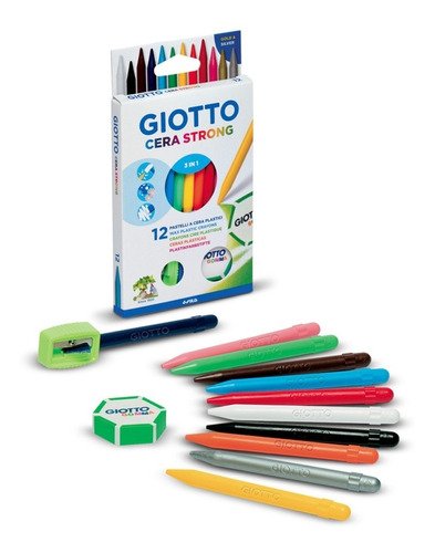 Imagen de CRAYOLAS CERA STRONG GIOTTO x12