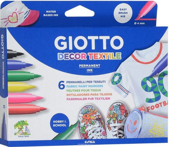 Imagen de MARCADORES GIOTTO TEXTIL x6