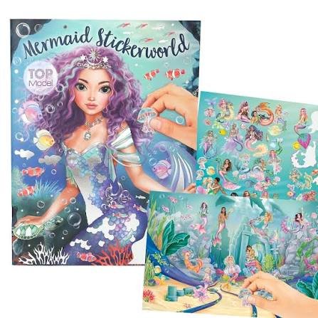 Imagen de Libro de stickers y colorear temática sirenas