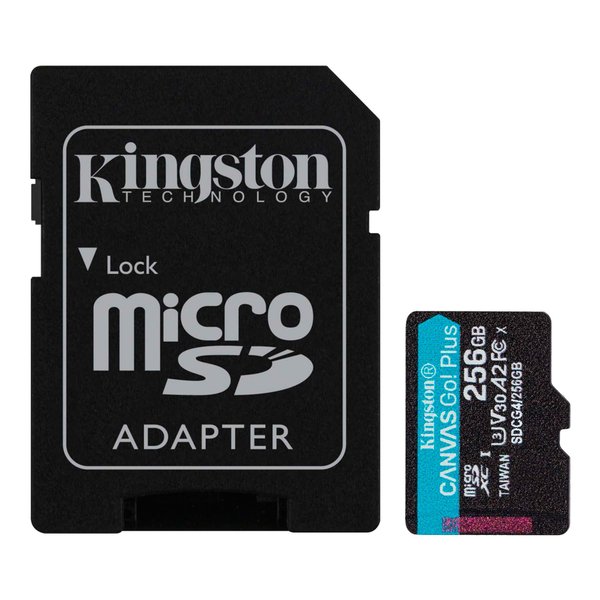 Imagen de Memoria Micro Sd Kingston 256gb Con Adaptador Sd