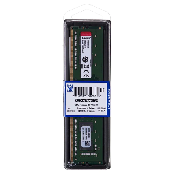 Imagen de Memoria Kingston 8gb DDR4 3200 KVR32N22S6/8
