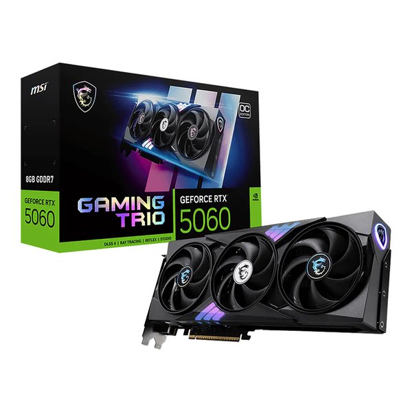 Imagen de Tarjeta Video MSI RTX 5060 8GB Nvidia GeForce GDDR7 Trio OC