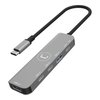 Imagen de Hub 4 Puertos Unno Hb1012gy 2 Usb C / 2 Usb A