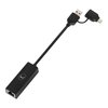 Imagen de Adaptador Usb C / Usb A - Ethernet Unno Ad3007bk