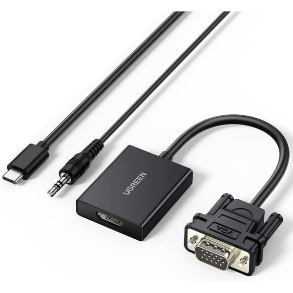 Imagen de Adaptador Ugreen Vga A Hdmi Hembra Black