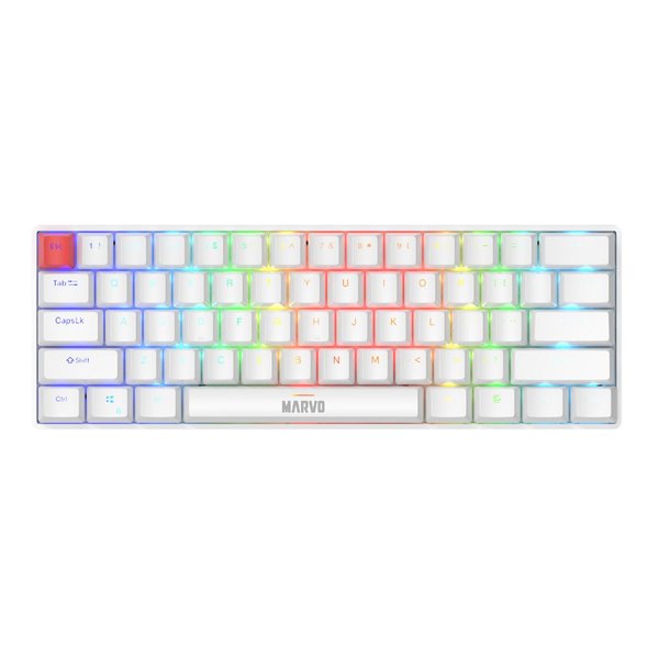 Imagen de Teclado Marvo Mecánico Kg933g Switch Red Ingles Wh
