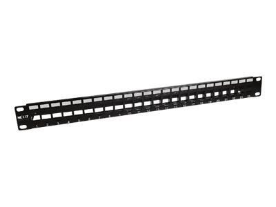 Imagen de Nexxt - Tablero de conexiones - instalable en bastidor - negro, RAL 9005 - 1U - 19" - 24 puertos